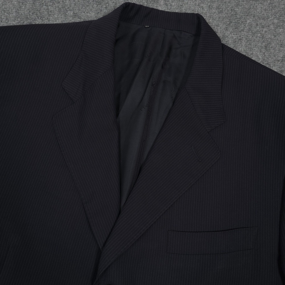 Canali Exclusive Collection Blazer Mens 46R Black Pinstripe Jacket Made in Italy